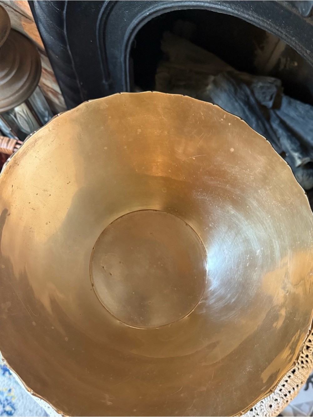 Vintage Brass Decorative Bowl - Bamboo Design Elegant Centerpiece or Accent - Picture 10 of 10